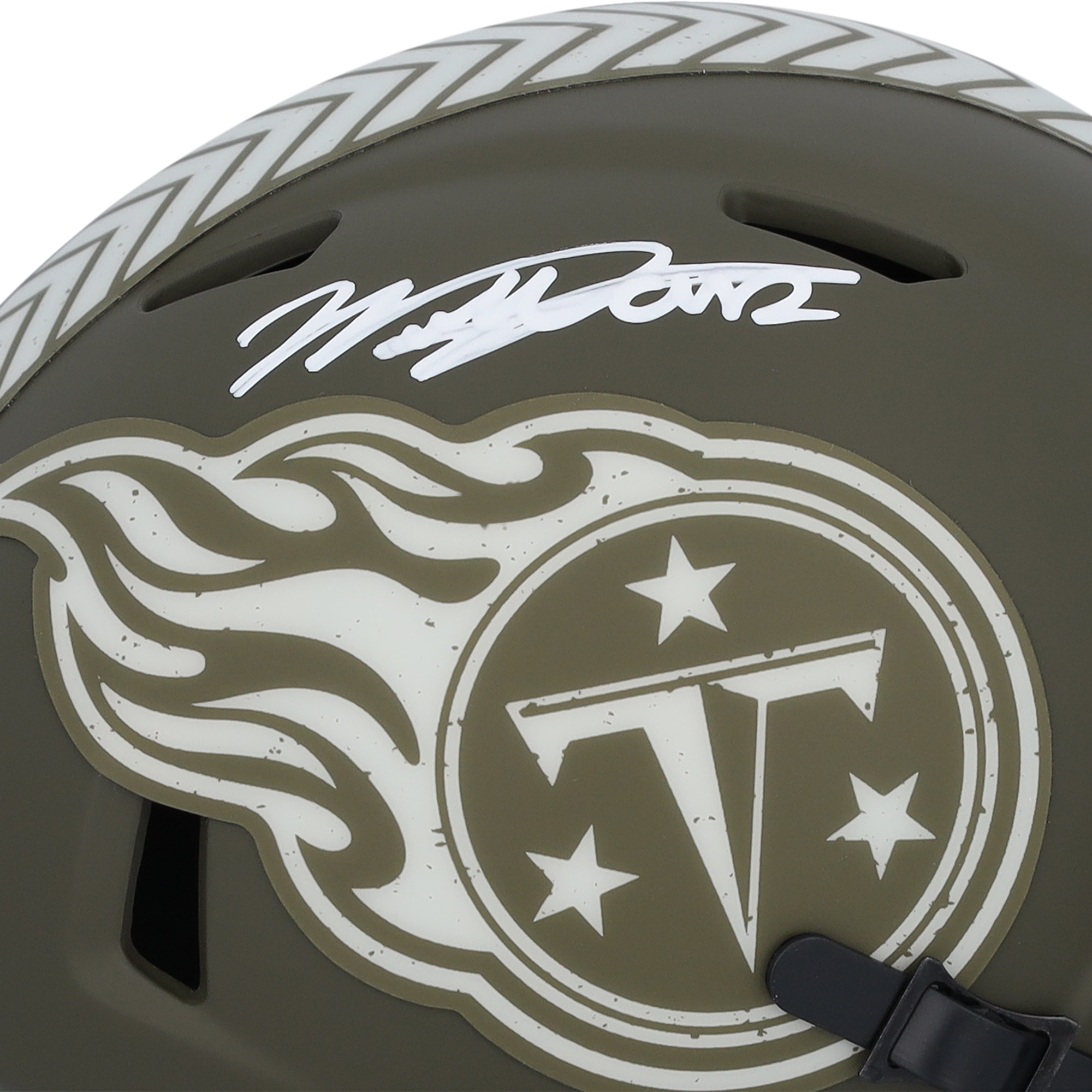 Will Levis Tennessee Titans Autographed Riddell 2022 Salute to Service Speed Mini Helmet - Image 3