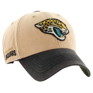 Men's '47 Khaki/Black Jacksonville Jaguars Dusted Sedgwick MVP Adjustable Hat