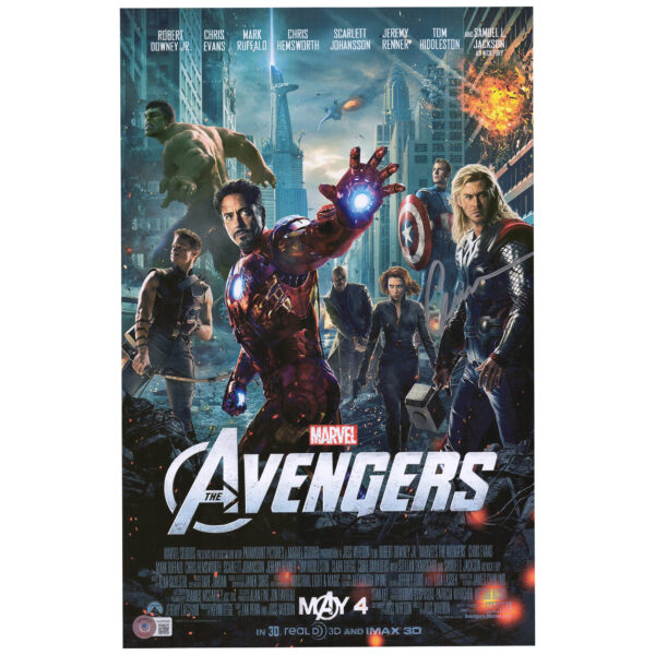 Chris Evans The Avengers Autographed 12" x 18" Avengers Photograph