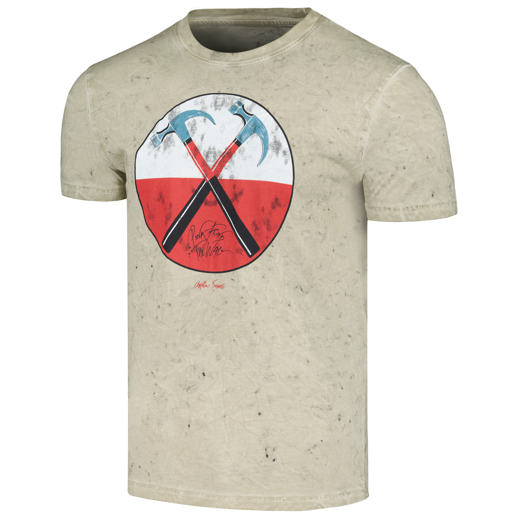 Unisex Tan Pink Floyd The Wall Hammers Snow Wash T-Shirt - Image 3