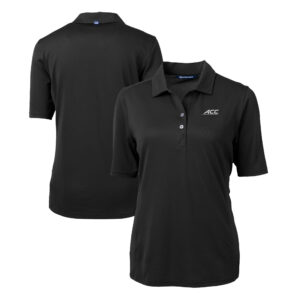 Women's Cutter & Buck  Black ACC Gear DryTec Virtue Eco Pique Recycled Polo