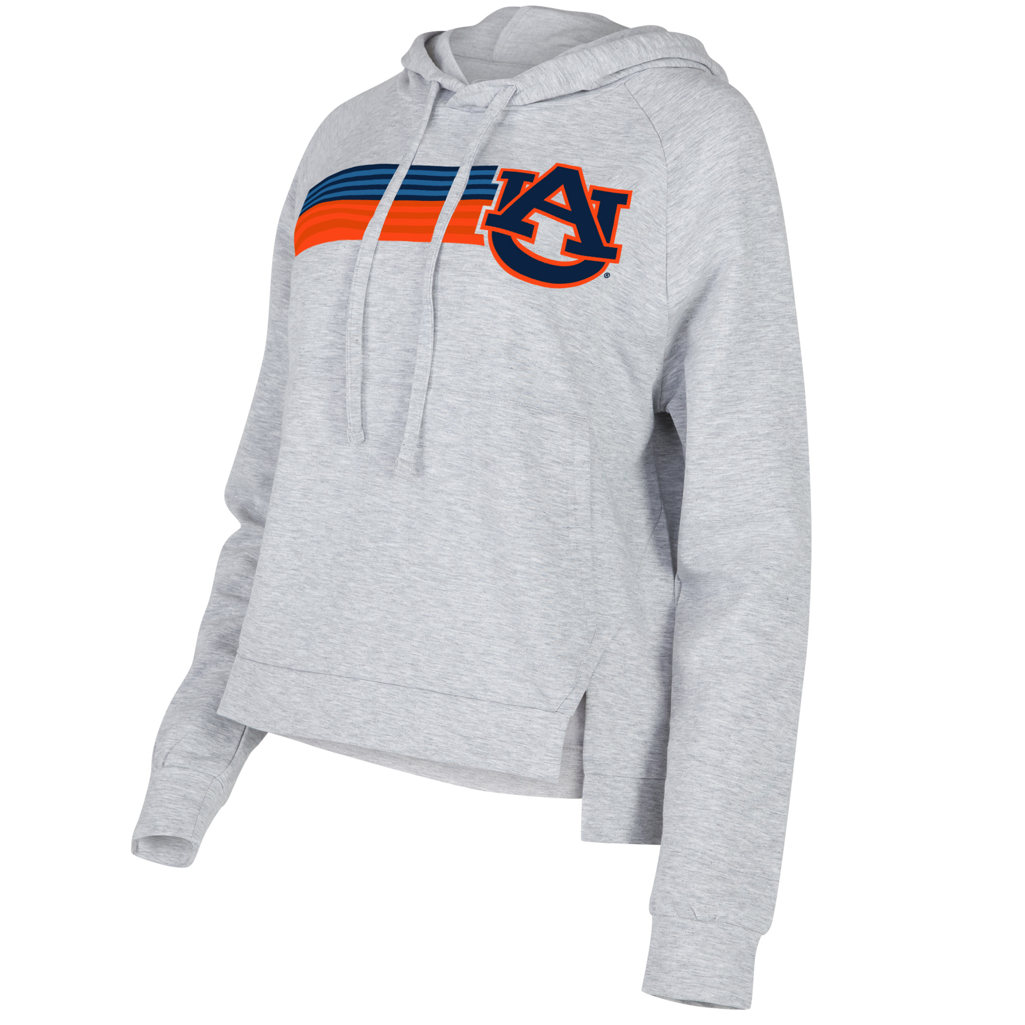 Women's Concepts Sport Gray Auburn Tigers Cedar Tri-Blend Raglan Pullover Hoodie
