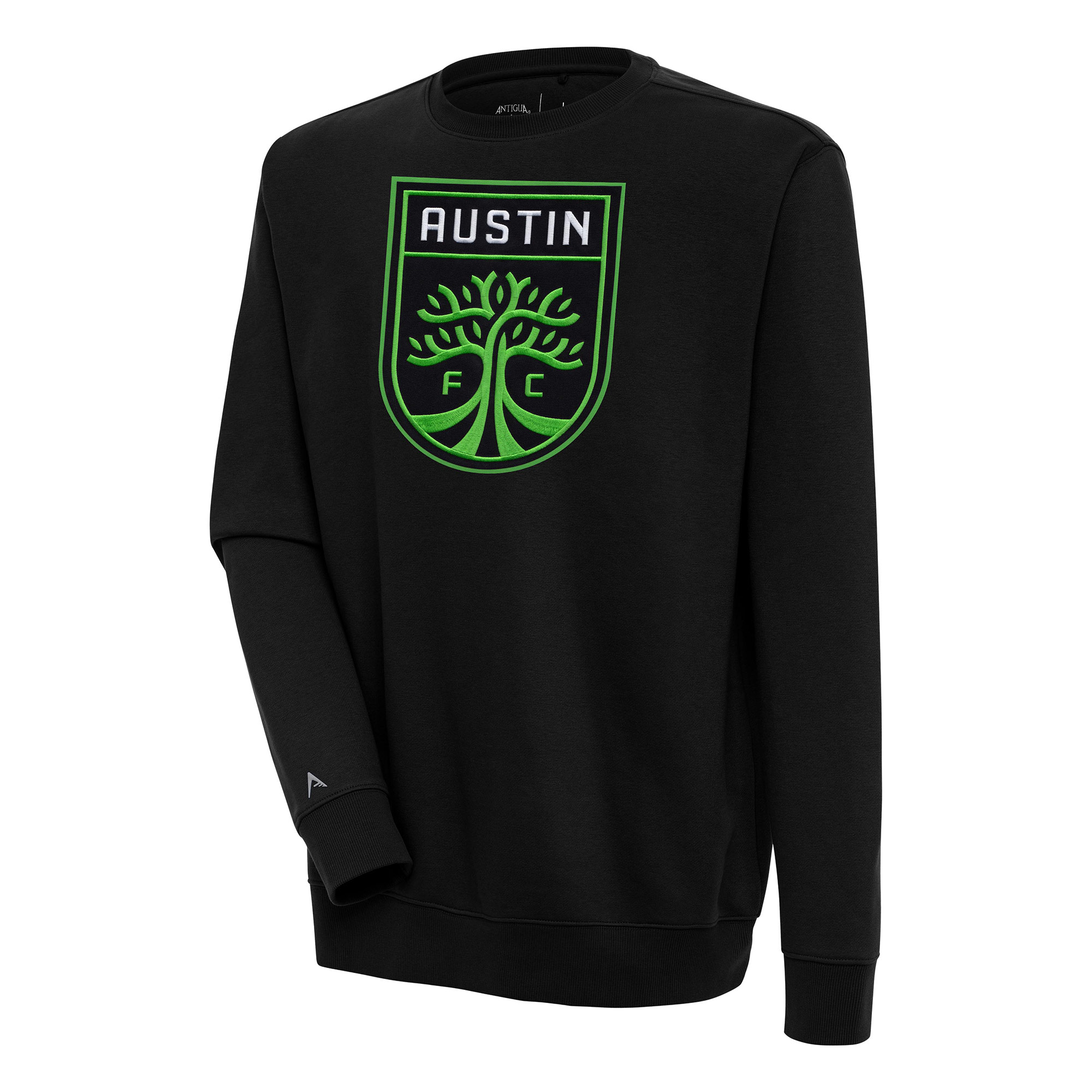 Men's Antigua Black Austin FC Victory Pullover Sweatshirt