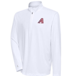 Men's Antigua  White Arizona Diamondbacks Patriotic Tribute Quarter-Zip Pullover Top