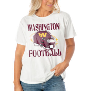 Women's Gameday Couture  White Washington Commanders Victorious Vixen T-Shirt