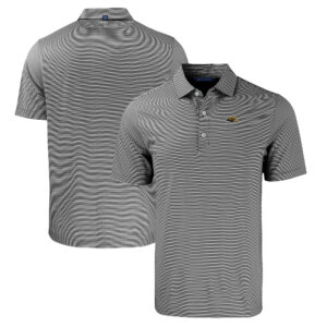 Men's Cutter & Buck  Black/White Southern Miss Golden Eagles Big & Tall Forge Eco Double Stripe Stretch Recycled Polo