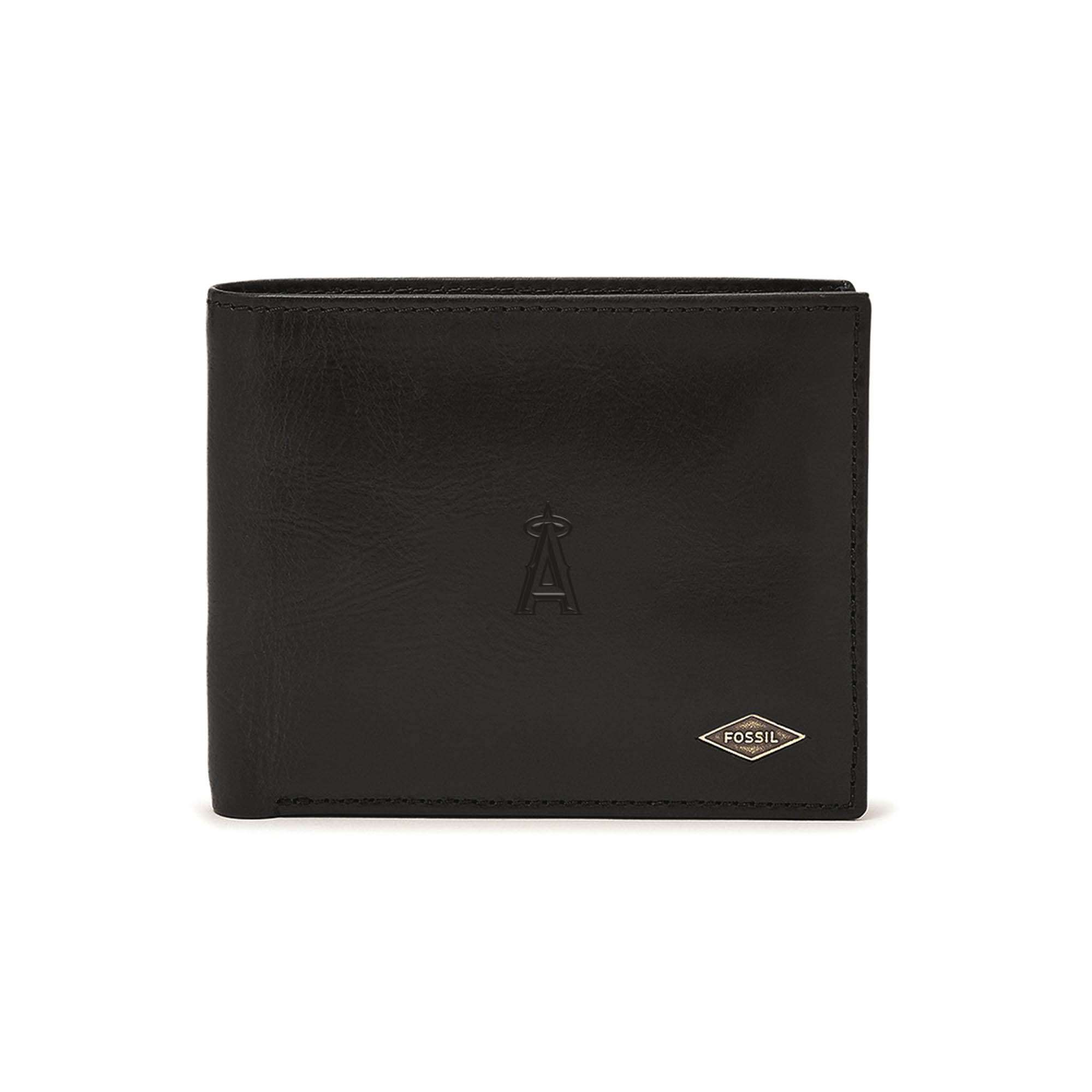 Fossil Black Los Angeles Angels Ryan RFID Passcase Wallet