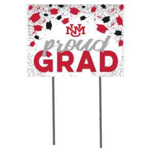 New Mexico Lobos 18" x 24" Grad Hats Yard Sign