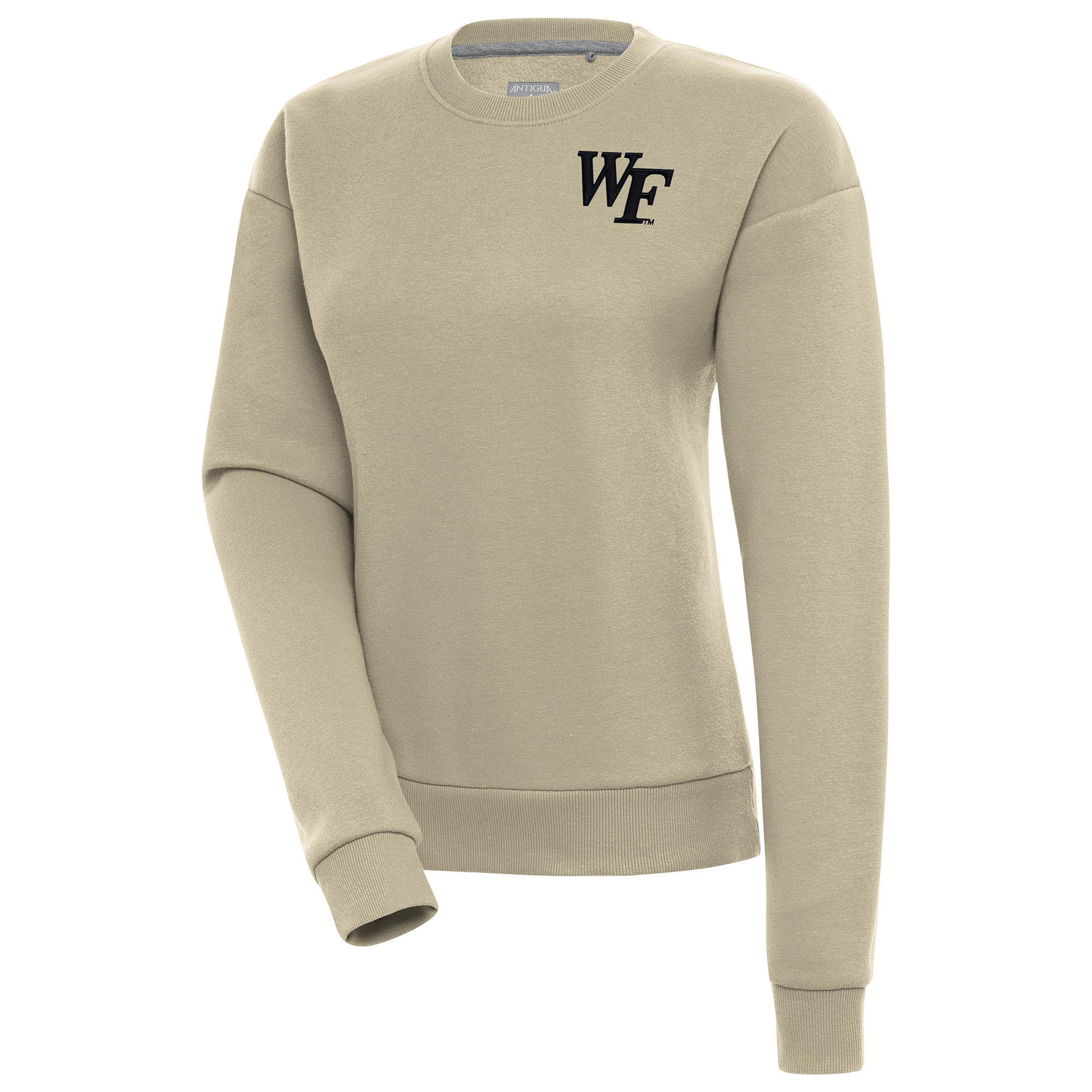 Women's Antigua Khaki Wake Forest Demon Deacons Victory Pullover Sweatshirt
