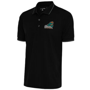 Men's Antigua Black/Silver Coastal Carolina Chanticleers Affluent Polo