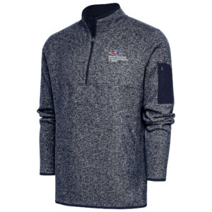 Men's Antigua  Heather Navy MSU Denver Roadrunners Fortune Quarter-Zip Pullover Jacket
