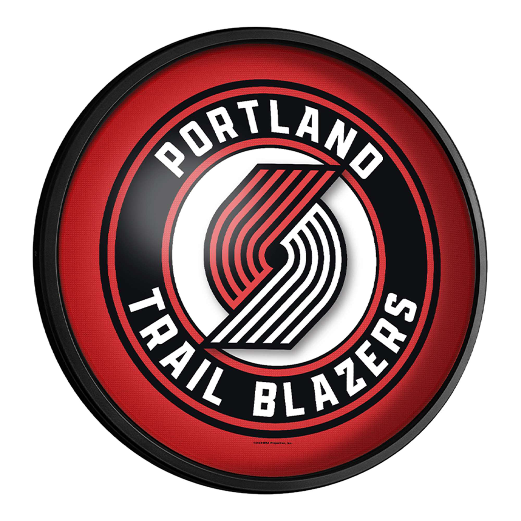 Portland Trail Blazers 18'' Round Slimline Illuminated Wall Sign - Image 2
