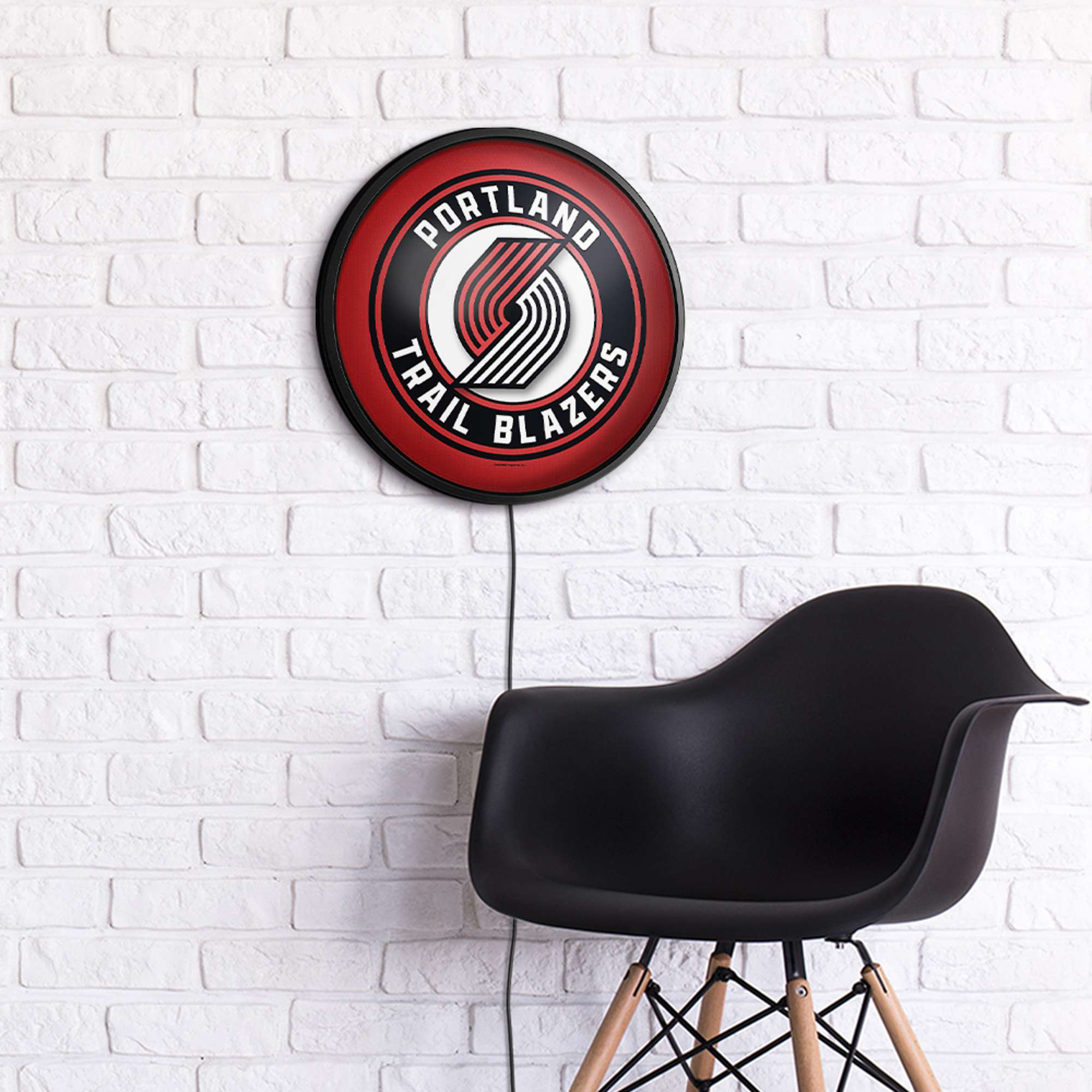 Portland Trail Blazers 18'' Round Slimline Illuminated Wall Sign - Image 11