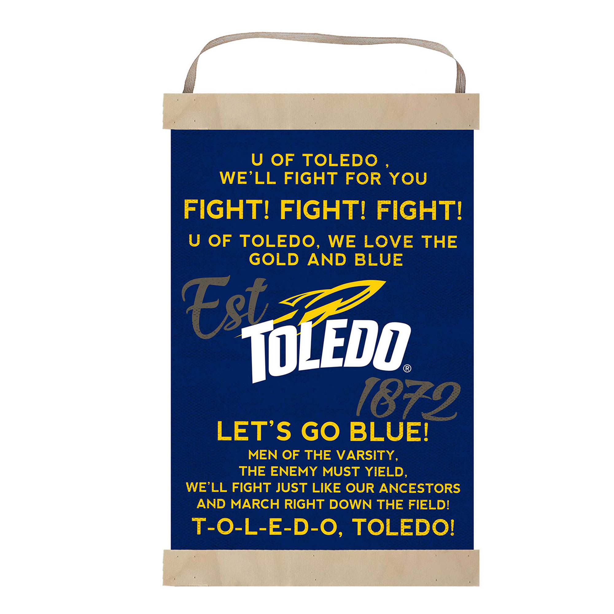 Toledo Rockets Reversible Fight Song Banner Sign