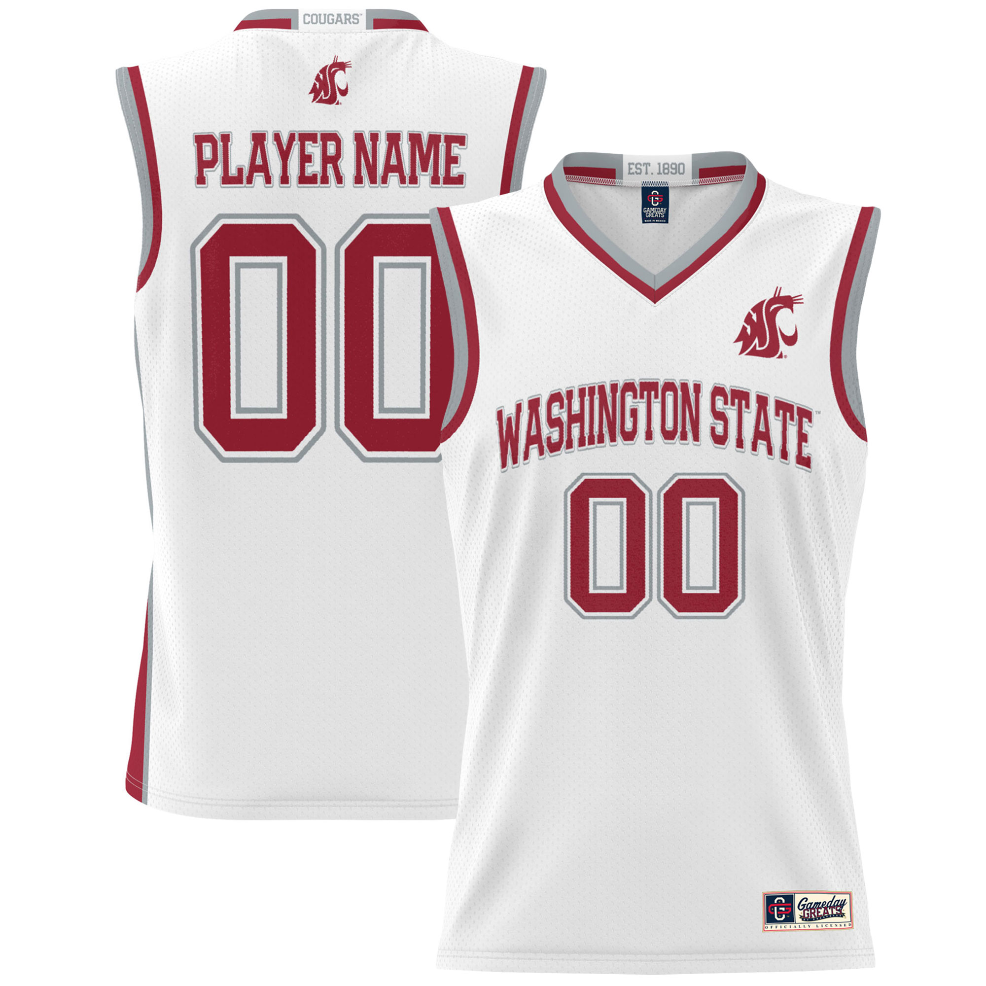 Youth GameDay Greats White Washington State Cougars NIL Pick-A-Player Basketball Jersey
