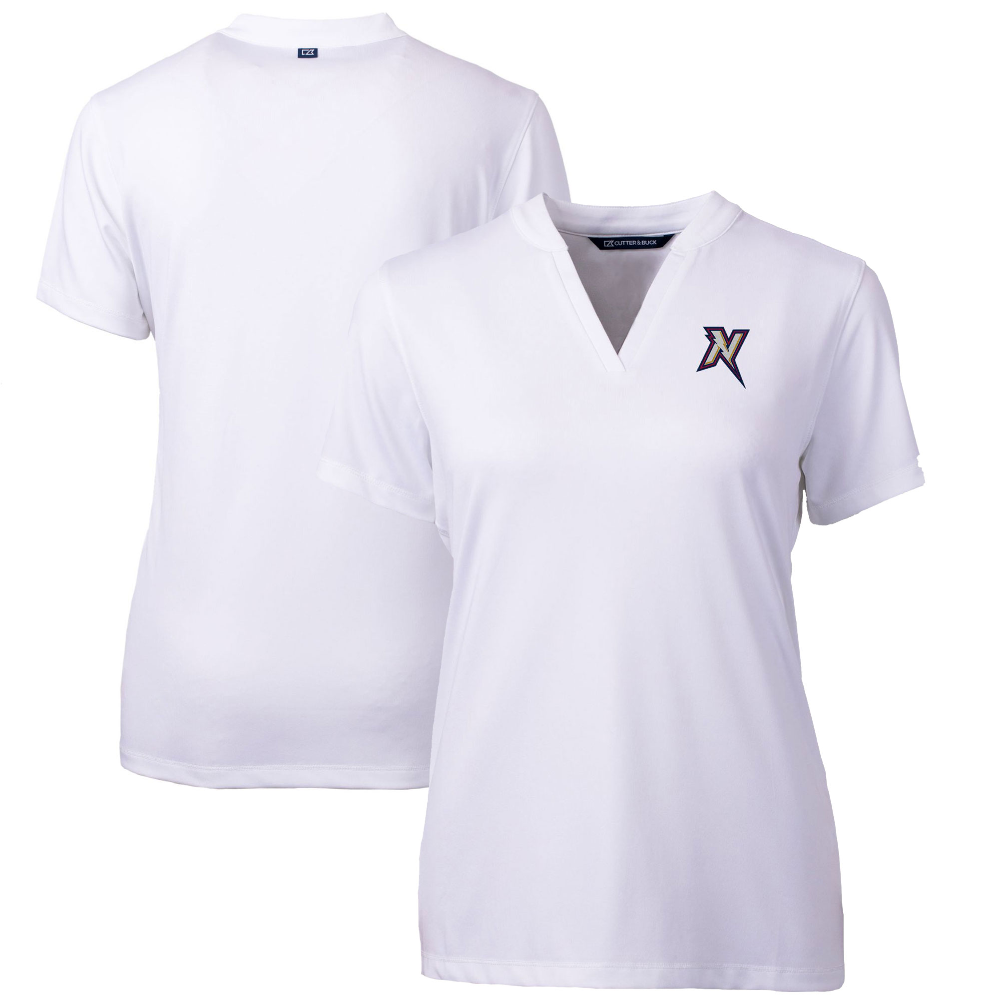 Women's Cutter & Buck White Northwest Arkansas Naturals Forge DryTec Heathered Stretch Blade Top