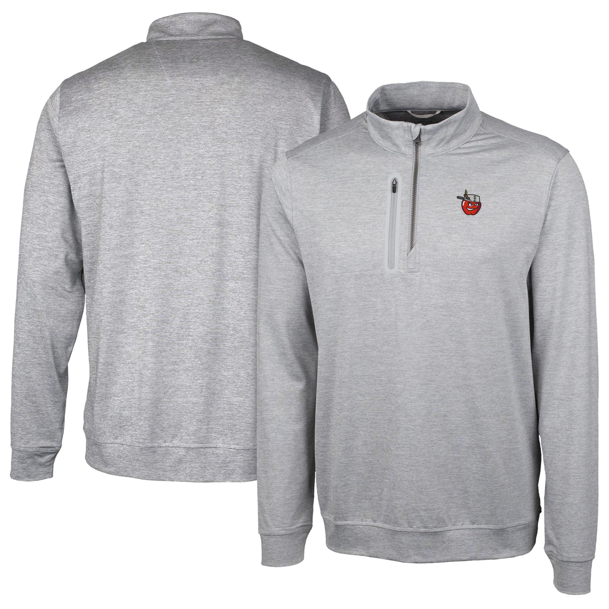 Men's Cutter & Buck Gray Fort Wayne TinCaps Stealth Heathered Quarter-Zip Top - Image 5