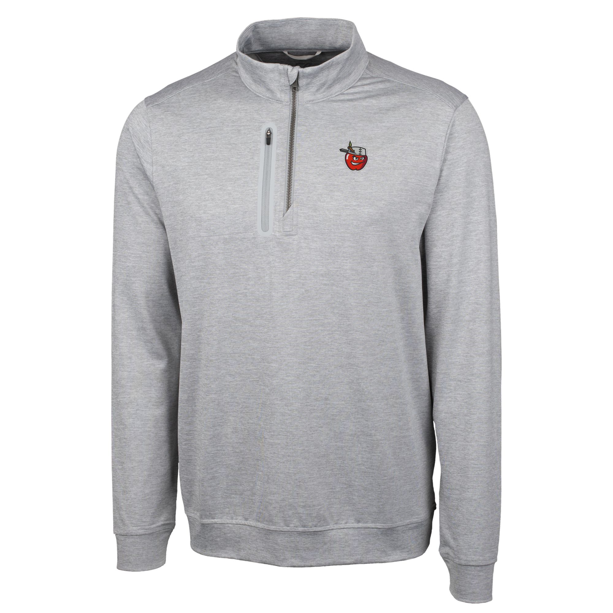 Men's Cutter & Buck Gray Fort Wayne TinCaps Stealth Heathered Quarter-Zip Top - Image 3