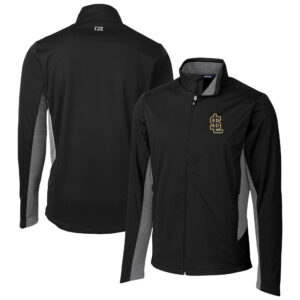 Men's Cutter & Buck Black Salt Lake Bees Big & Tall Navigate Softshell Full-Zip Jacket