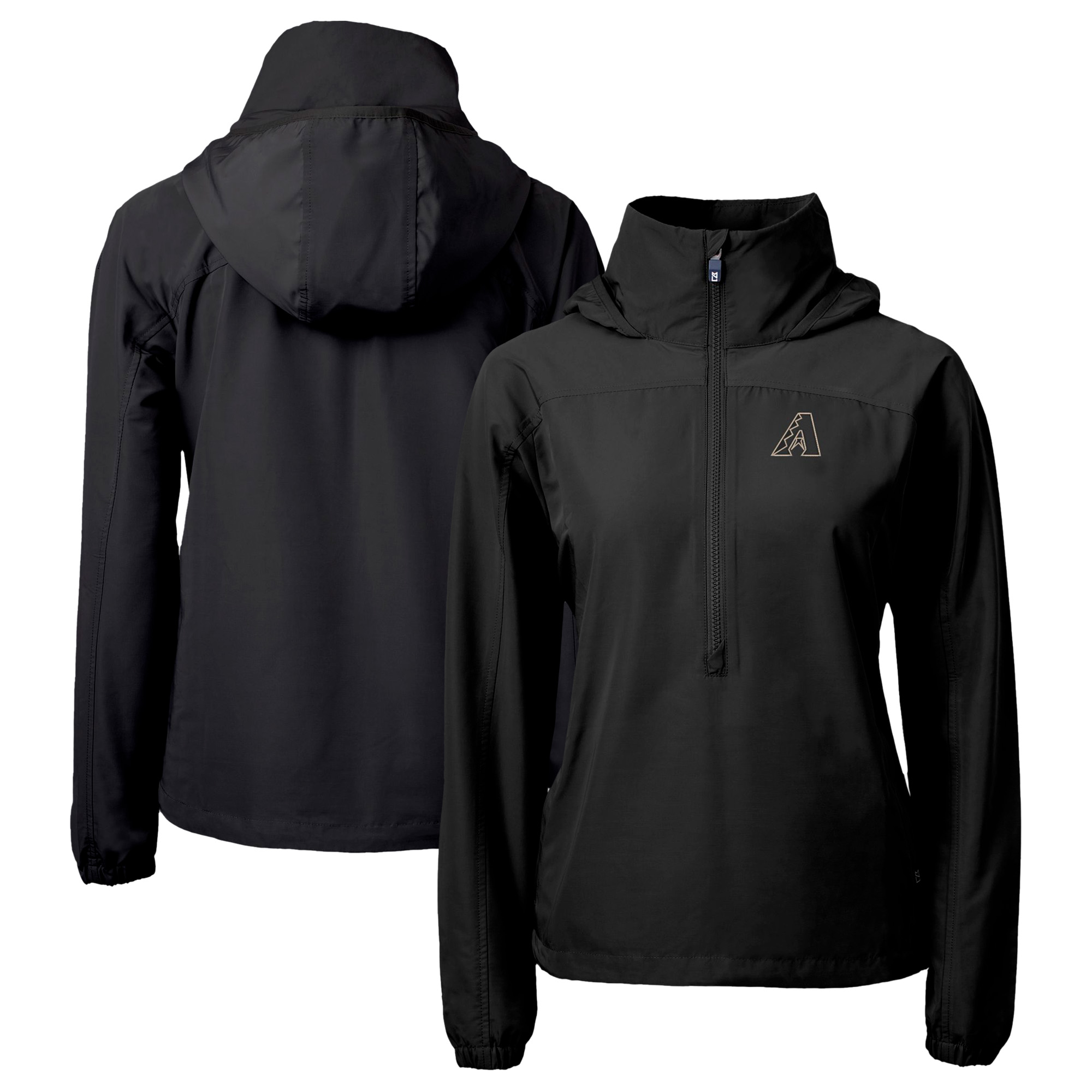 Women's Cutter & Buck Black Arizona Diamondbacks City Connect Charter Eco Recycled Half-Zip Anorak Jacket - Image 5
