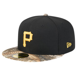 Men's New Era Black Pittsburgh Pirates Realtree Camo 59FIFTY Fitted Hat