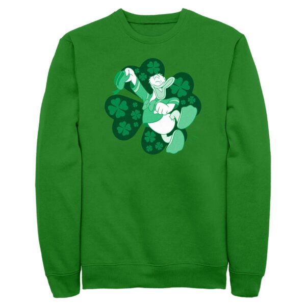 Men's Mad Engine Kelly Green Mickey & Friends Lucky Duck St. Paddy's Day Graphic Fleece Sweatshirt