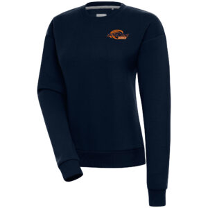 Women's Antigua  Navy Pepperdine Waves Victory Pullover Sweatshirt