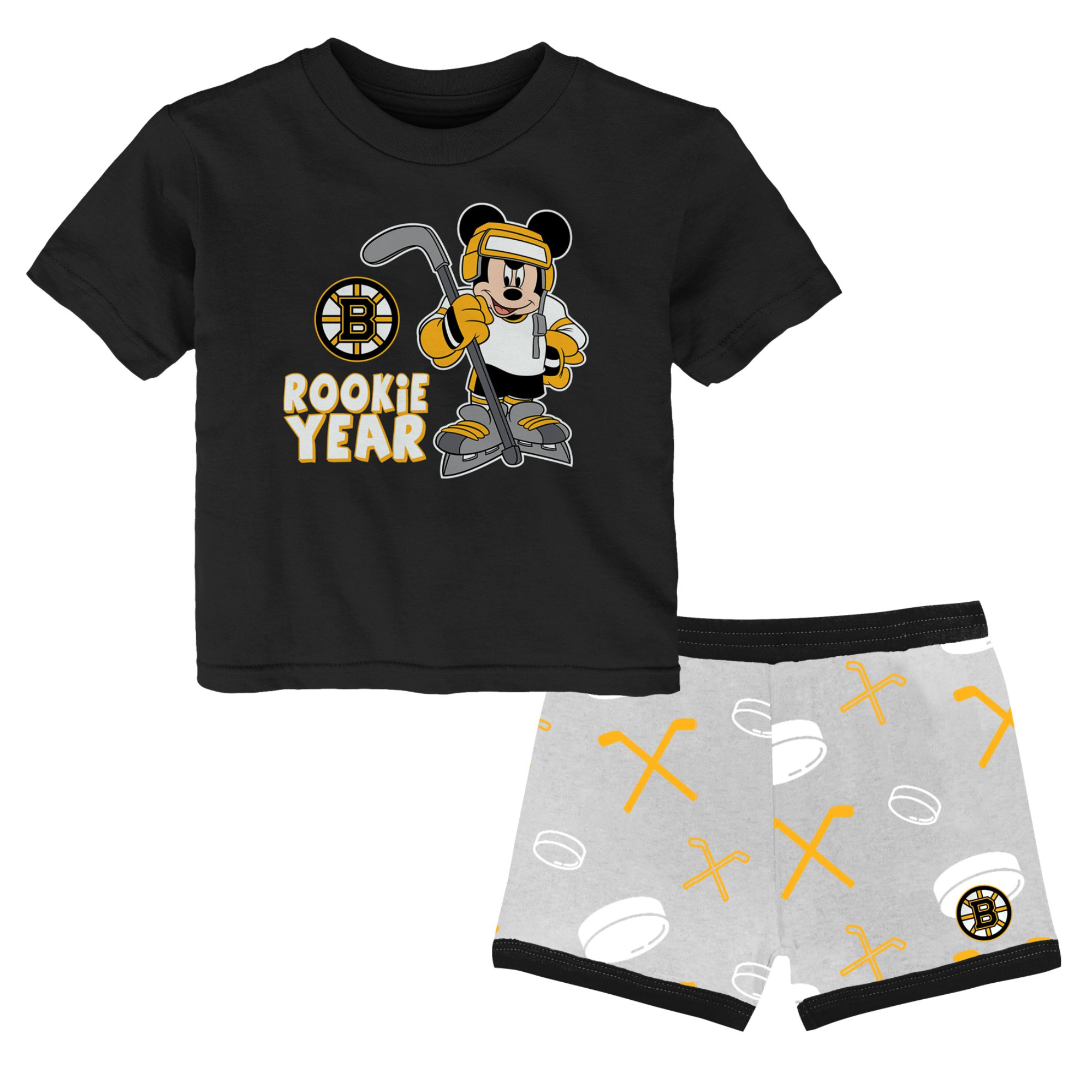 Toddler Boston Bruins Disney Rookie Year T-Shirt & Shorts Set - Image 2