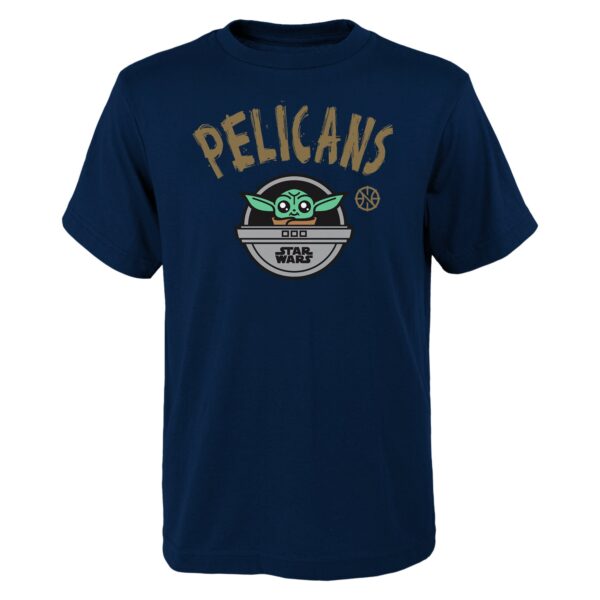 Youth Navy New Orleans Pelicans Star Wars The Child T-Shirt - Image 3