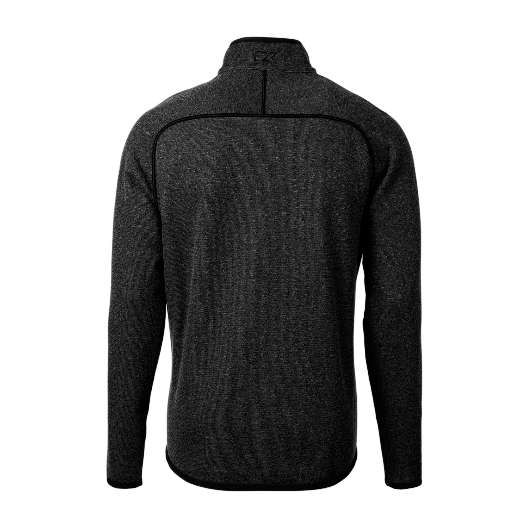 Men's Cutter & Buck Heather Charcoal Texas A&M Aggies Vault Mainsail Sweater-Knit Full-Zip Jacket - Image 4