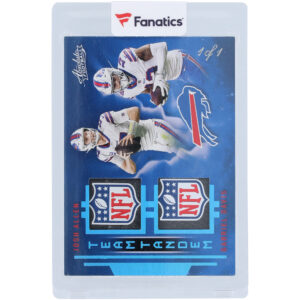 Josh Allen & Gabe Davis Buffalo Bills 2021 Panini Absolute Dual NFL Shield #TTM-BUF #1/1 Card