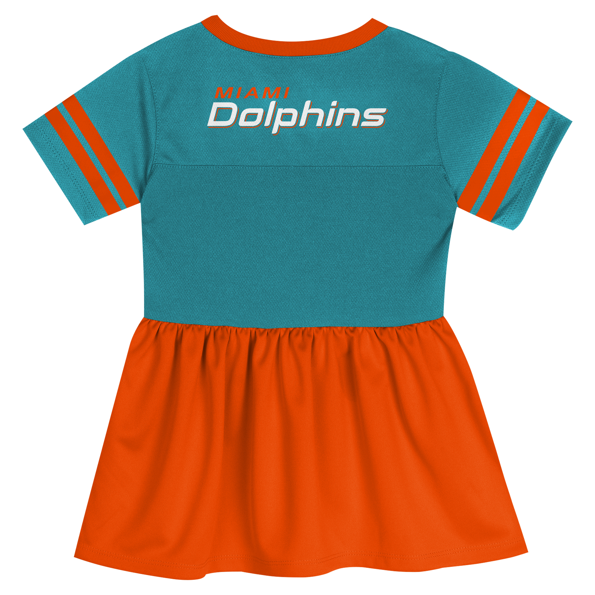 Girls Toddler Aqua Miami Dolphins Stadium Lights Fashion Jersey Dress - Image 4