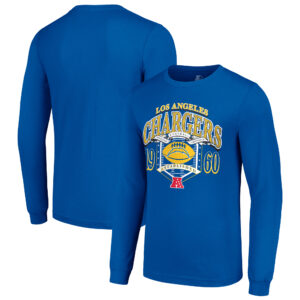 Men's Starter Royal Los Angeles Chargers Retro Long Sleeve Graphic T-Shirt