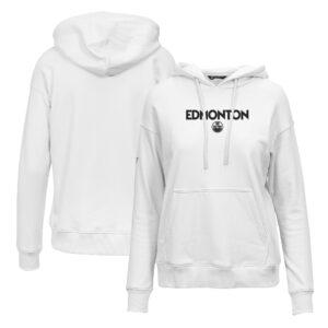 Women's Levelwear White Edmonton Oilers Adorn City Capsule Pullover Hoodie