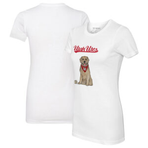 Women's Tiny Turnip White Utah Utes Golden Retriever T-Shirt