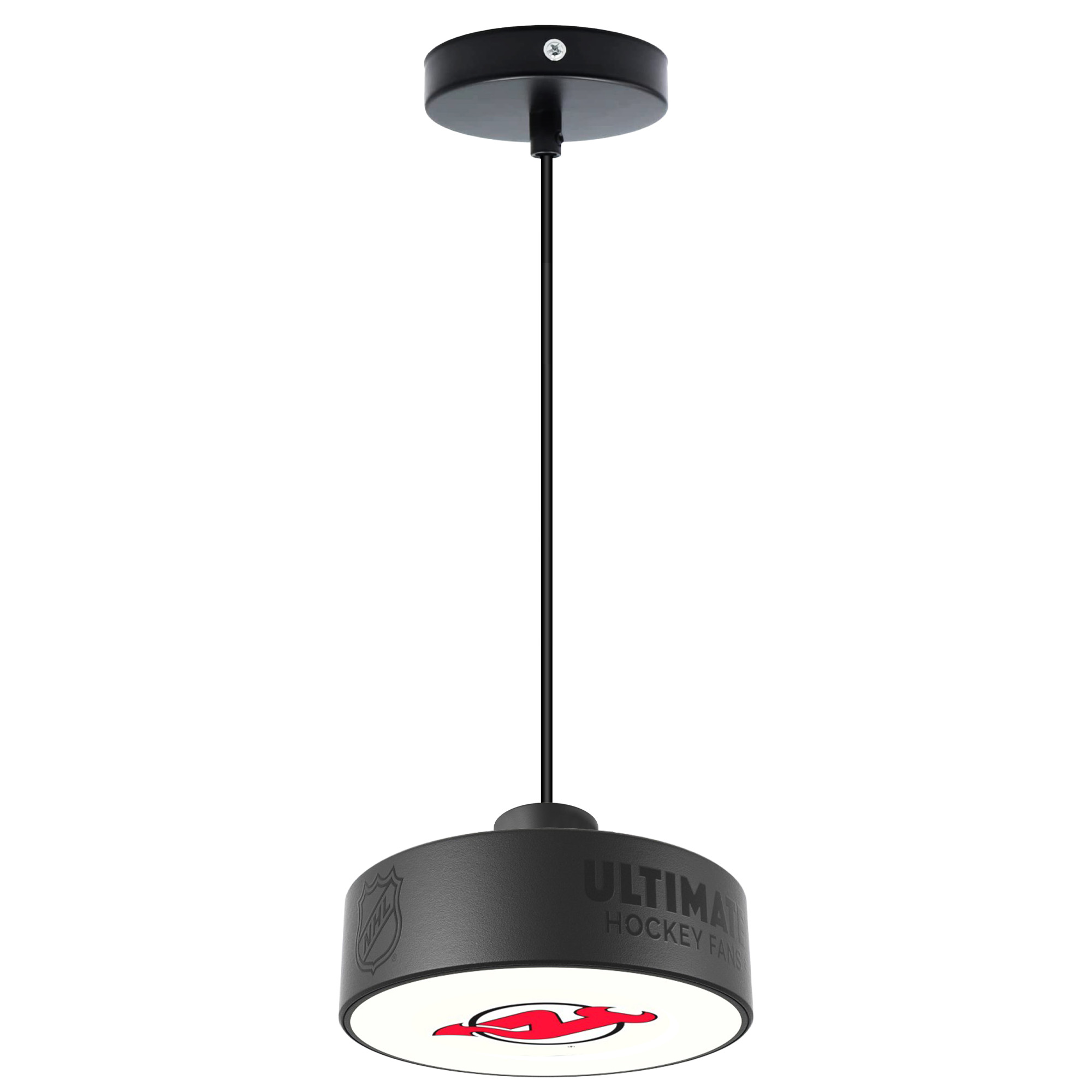 New Jersey Devils Primary Logo Team Pendant Hockey Light