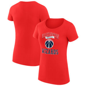 Women's G-III 4Her by Carl Banks Red Washington Wizards Team Logo Fitted T-Shirt