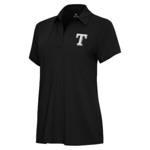 Women's Antigua Black Texas Rangers Era Polo