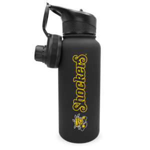 Wichita State Shockers 34oz. Stainless Bottle with 2 Lids