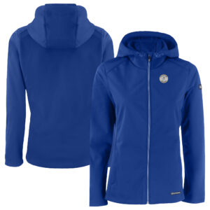 Women's Cutter & Buck Royal Milwaukee Brewers Cooperstown Collection Evoke Eco Softshell Recycled Full-Zip Jacket
