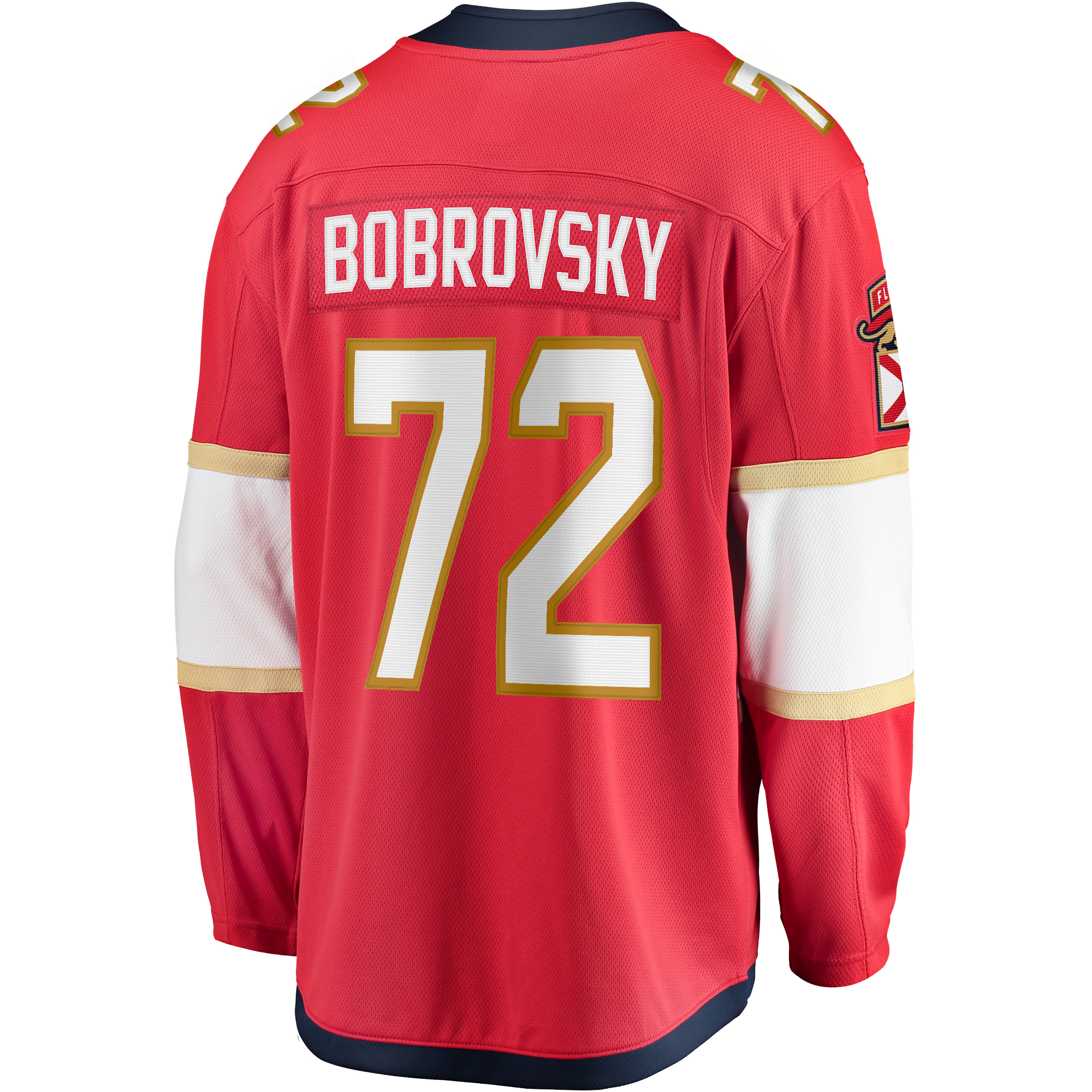 Men's Fanatics Sergei Bobrovsky Red Florida Panthers Home 2024 Stanley Cup Champions Breakaway Player Jersey - Image 4