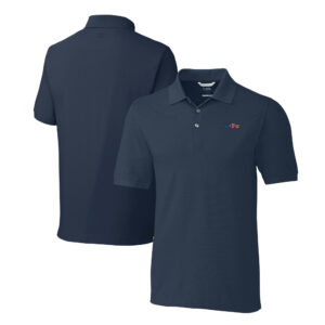 Men's Cutter & Buck Navy New York Jets Americana DryTec Advantage Tri-Blend Pique Polo