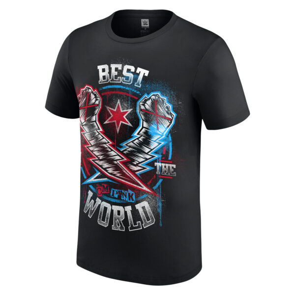 Youth Black CM Punk Lightning Fists T-Shirt - Image 9