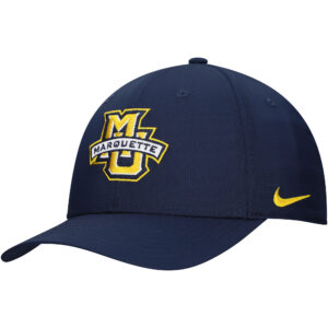 Men's Nike Navy Marquette Golden Eagles 2024 Sideline Club Adjustable Hat