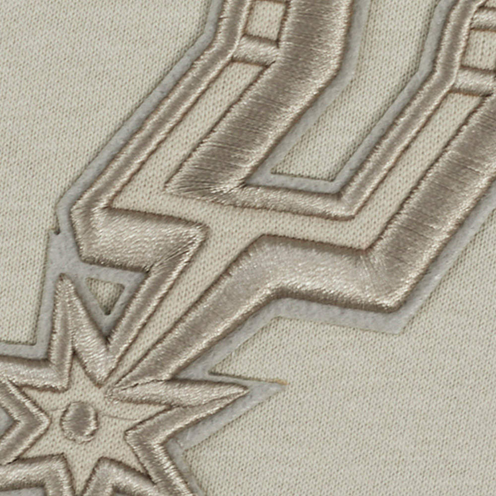 Women's Pro Standard Taupe San Antonio Spurs Neutrals Capsule Cropped Pullover Hoodie - Image 5