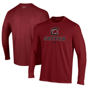 Men's Under Armour Garnet South Carolina Gamecocks Soccer Performance Long Sleeve T-Shirt