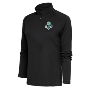 Women's Antigua Charcoal New York Liberty Tribute Half-Zip Jacket