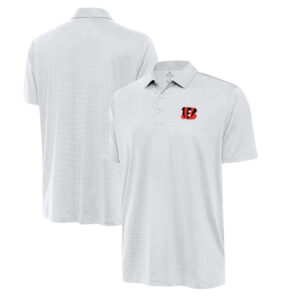Men's Antigua White Cincinnati Bengals Eclipse Polo