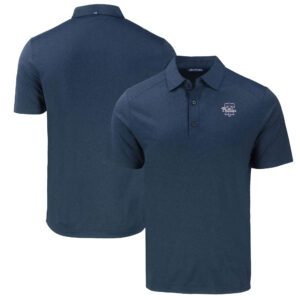 Men's Cutter & Buck Heather Navy Philadelphia Phillies Big & Tall Forge Eco Stretch Recycled Polo