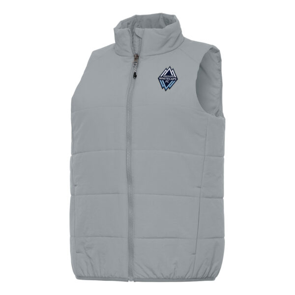 Women's Antigua Gray Vancouver Whitecaps FC Experience Full-Zip Vest